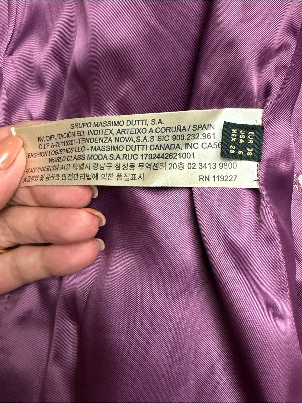 Massimo Dutti Violet Single-Button Blazer - Picture 5 of 6